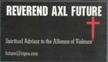 Axl Future's Business Card: Front